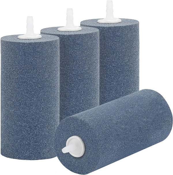 Pawfly 4 Inch Air Stone Cylinder - Bubble Diffuser for Larger Pumps, 4 Pack for Fish Tanks and Ponds