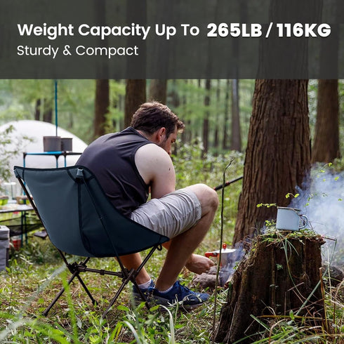 Backpacking CAMEL CROWN Portable Camping Chair Folding Compact Lawn Lightweight Chair with Carry Bag for Outdoor Hiking