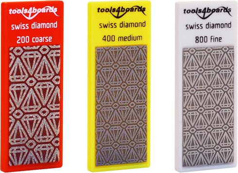 Tools4Boards PRECO Trio Ski & Snowboard Diamond Stone Set, Red, 57mm