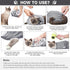 Cat Shower Net Bag, Adjustable Grooming Bathing Bag for Cats, Prevent Biting and Scratching (Grey)