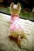 Pink Argyle Knit Dog Sweater for Girls, Pet Clothes for Dog Coat Sweatshirt, Large (L) Girth 18-20"