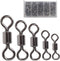 Fishing Barrel Swivels Set, 210pcs Rolling Bearing Snap Connector for Freshwater and Saltwater Fishing