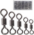 Fishing Barrel Swivels Set, 210pcs Rolling Bearing Snap Connector for Freshwater and Saltwater Fishing