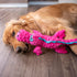 goDog Gators Durable Pink Squeaky Dog Toy, Large