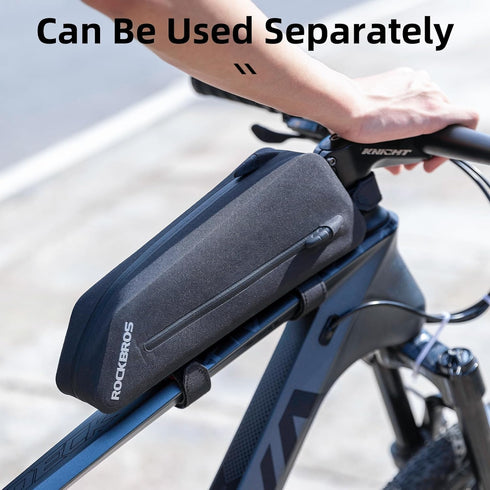 ROCKBROS Bike Top Tube Bag - Waterproof Frame Pouch for Super 73, Cycling Accessories, 2 Pieces Combi