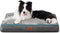 Bedsure Entire Waterproof Large Dog Bed, 4 inch Thick for Up to 80lbs, Removable Washable Cover, Grey.