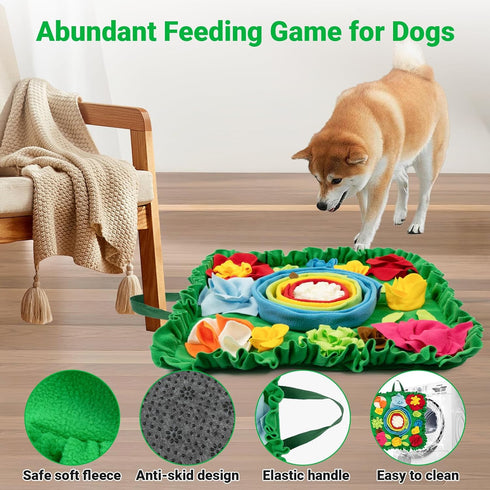 TWOPER Snuffle Mat for Dogs - Interactive Dog Toys to Keep Them Busy | Dog Puzzles Slow Feeder Bowl for Puppy Treat