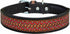 Leather Dog Collar Western Style Heavy Duty Hand Tooled Adjustable Padded Soft for Puppies and Big Dogs (10AB133-XS)