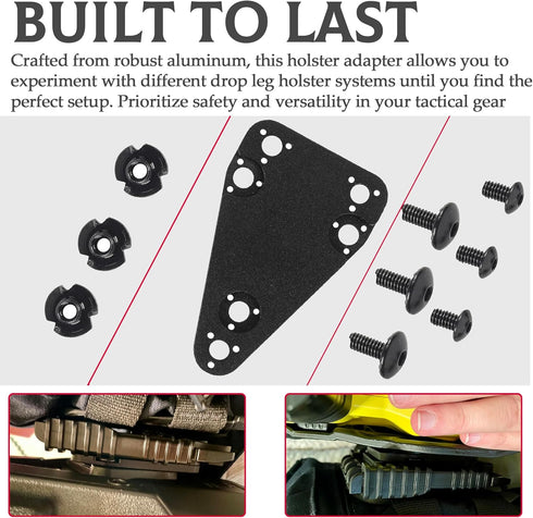 Holster Adapter Kit for Blackhawk and Safariland Holsters, Versatile Molle Conversion Kit for Thigh and Drop Leg