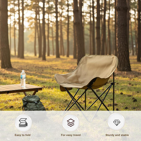 2.2lbs, CTESNELightweight & PortableFolding Camping Chair Outdoor Chair with Side Pocket & Storage Bag, Folding Chair