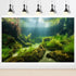 Durable Vinyl Ocean Floor Fish Tank Background, Underwater Stone Cave Sunlight Decoration, 48x18in Aquarium Backdrop
