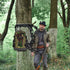 Tree Stand Gear Hanger - Heavy Duty Bow Hanger Strap with 6 Metal Hooks for Archery Hunting Accessories, Fits Trees