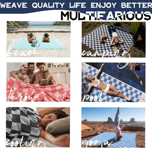 Summer Large Picnic Blanket Outdoor Law Park Grass Patio Mat Manta Para Soft Car Travel Essentials Road Trip Vacation
