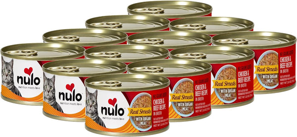 Nulo Real Shreds with Organ Meat Wet Canned Cat Food, Chicken &