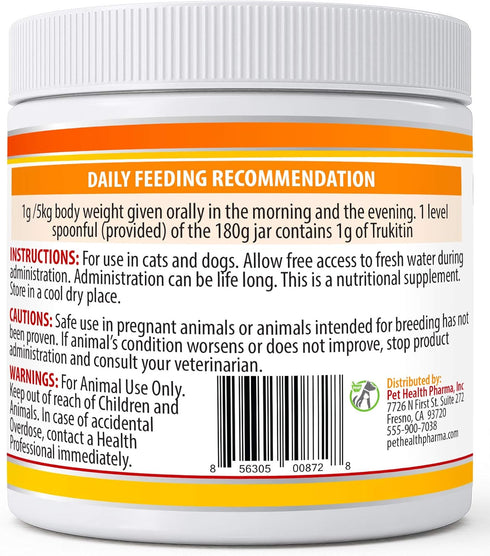 Trukitin Chitosin Based Phosphate Binder for Cats & Dogs, Natural Renal Support Supplement, Made in U.S.A