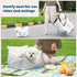 20 LBS 2-Sided Milk and Soda Small Dog Car Seat Bed for Small Dogs Under with Pillow, Side Pockets, Clip on Leash