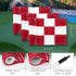 KINGTOP Checkered Golf Flag - 8x6 Inch, 420D Nylon, Tube Inserted Mini Practice Putting Green Flags for Yard