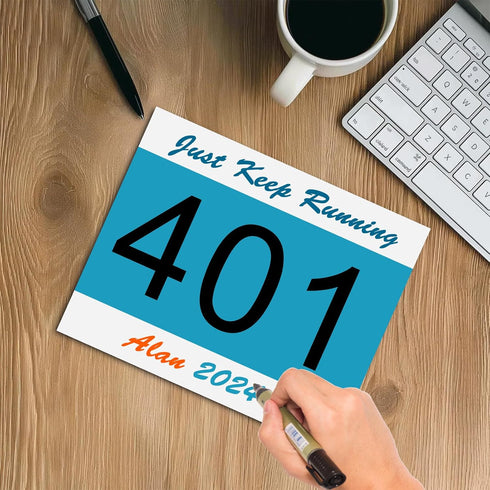 NELOMO 7.5 6 Cross-Country Adhesive Race Bib X Competition Number Bib Adhesive Running Bib Sticker Race Bib Athlete