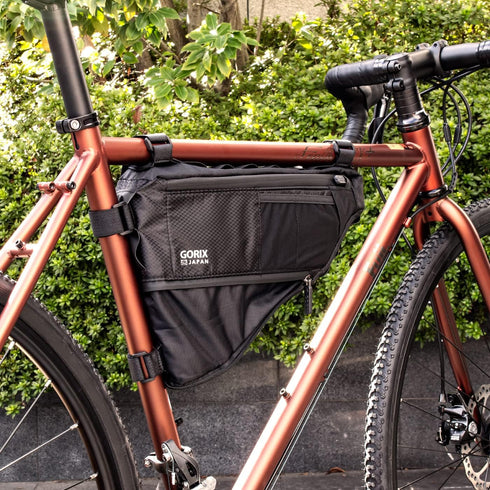 GORIX Expandable 3.5L Bike Triangle Frame Bag, Waterproof Cycling Top Tube Bag