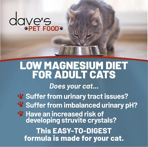 Dave's Pet Food Urinary Tract Cat Food, Chicken Pate in Gravy, Non-Prescription Low Magnesium Diet, 5.5 oz (Case of 24)