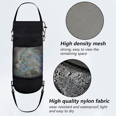 3 Pack Gersoniel Boat Trash Can Boat Accessories Mesh Trash Bags Portable Garbage Container for Kayak Pontoon Camper