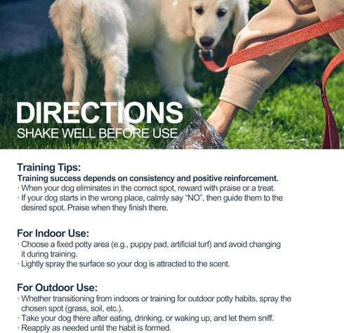 5 oz /150ml Potty Training Spray for Dogs fl Dog Pee Training Aid for Puppies & Adults Dogs Helps Guide Dog to Pee Pads