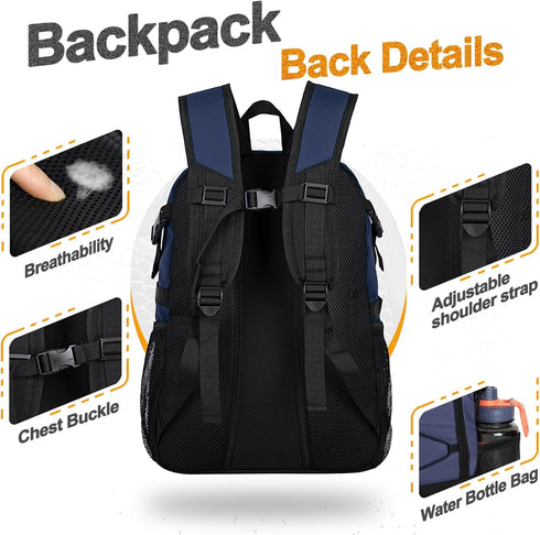 Goloni Soccer Backpack, Basketball Backpack with Ball Compartment & Shoe Compartment