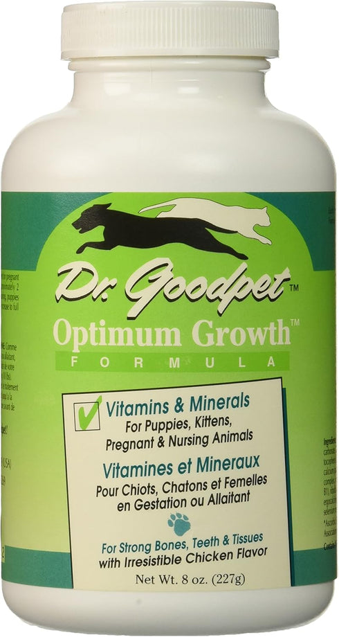 Optimum Growth - All Natural Multi-Vitamin/Mineral Powder for Kitten & Puppy Care