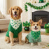 Avxdbr 2 Pack St Patricks Day Dog Bandanas Reversible Shamrock Dog Scarf Soft Plush Triangle Bibs for Small Medium Dogs