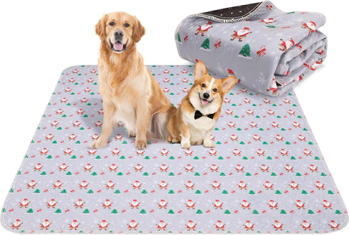Aitmexcn Christmas Washable Pee Pad for Dogs, 2PCS 31x36in Xmas Super Absorbent