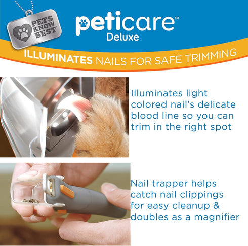 Allstar Innovations PetiCare LED Light Pet Nail Clipper, Great for Trimming Cats & Dogs Nails & Claws, 5X