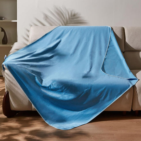Kritter Planet Waterproof Cooling Dog Mat - Soft Lightweight Cooling Pet Blanket for Summer, 50 x 60 inch, Blue