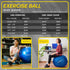 URBNFit Exercise Ball - Yoga Ball for Workout Pregnancy Stability - AntiBurst Swiss Balance Ball w/ Pump - Fitness Ball