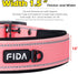 Fida Heavy Duty Dog Collar, 1.5” Width, Ultra Soft Neoprene Padded, Adjustable Reflective Nylon Collar with Two Metal