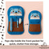 27 Inch Cat Wall Mat with Charms - Soft Felt Play Pad & Storage (Blue Bear)