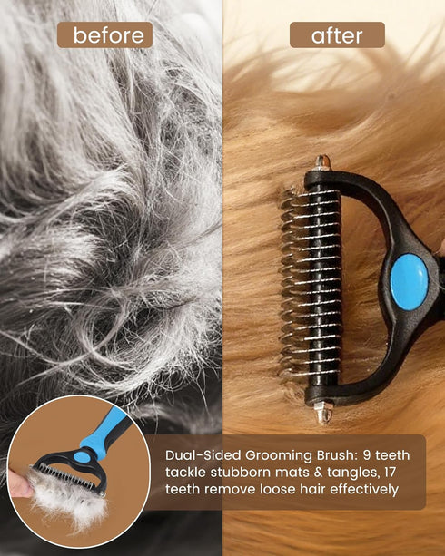 2 Timmer PAPMINI Dog Clippers for Grooming Thick Hair with Undercoat Rake, Low Noise Cordless Dog Grooming Kit