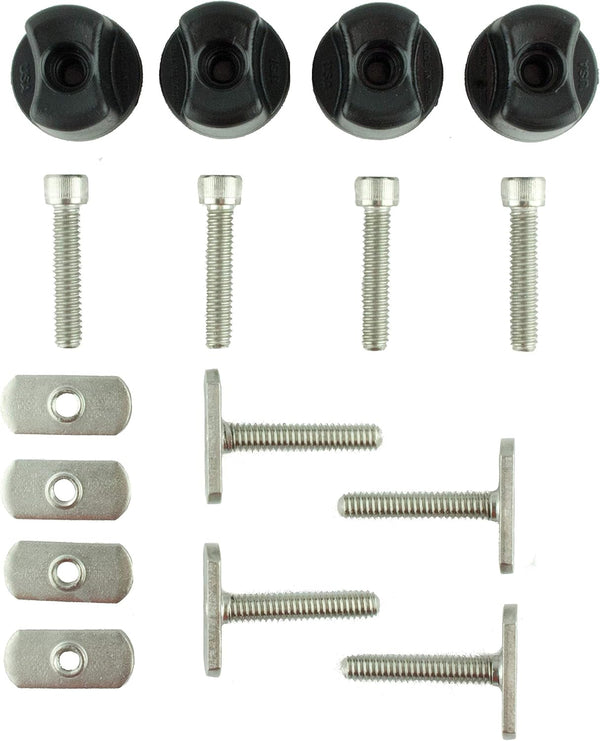 YakAttack GearTrac Hardware Assortment Kit, 1/4-20 Thread, Compatible with Most Kayak Track Systems