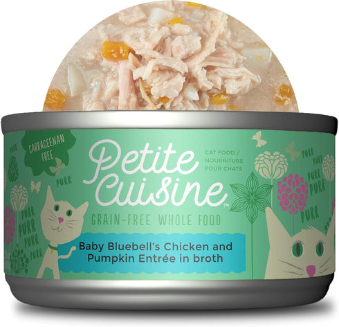 PETITE CUISINE Grain-Free Wet Cat Food, Baby Bluebell's Chicken & Pumpkin, 24 Cans, 2.8 oz