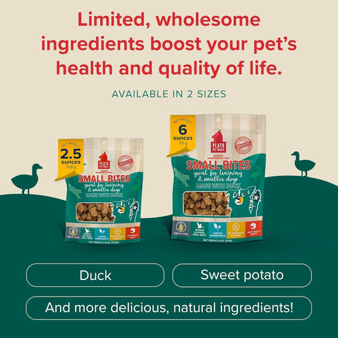 Plato Small Bites Duck 2.5oz - 850002221107 (Pack of 4)