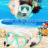 Snorkeling Gear for Adults - Anti-Fog Tempered Glass Lens Snorkel Set with Mesh Bag, Ear Plug for Scuba Diving