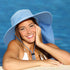 Solaris Wide Brim Women Sun Hat, UPF 50+ Sun Protection, Packable, Floral Scarf Cooling Hat with Neck Flap