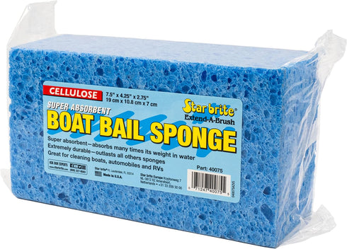 STAR BRITE Cellulose Big Boat Bail Sponge, 7x3 3/4x1 3/4 (040075)