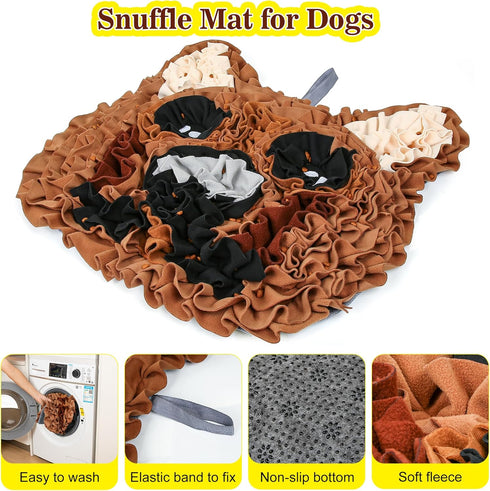 FVUUKOSIIT Snuffle Mat for Dogs, Interactive Dog Toys, Puppy Slow Feeder Mat, Mental Stimulation, Foraging Skills