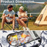 Double Folding Beach Chairs,Portable Double Folding Picnic Chairs Beach Camping Chair W/Umbrella Mini Table Beverage