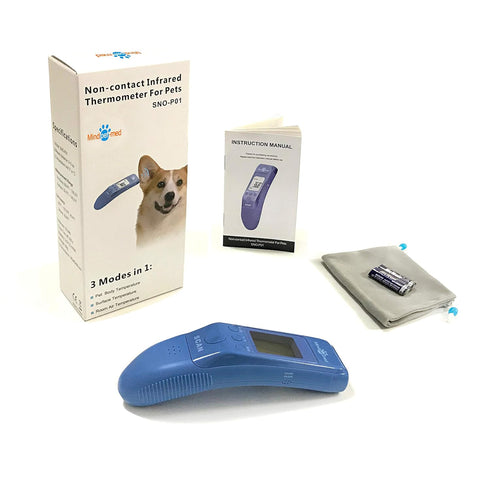 Non-Contact Pet Thermometer for Dogs, Classic, Fast Clinical, 3 Modes, Muteable C/F Switchable, Accurate Ear Measurement