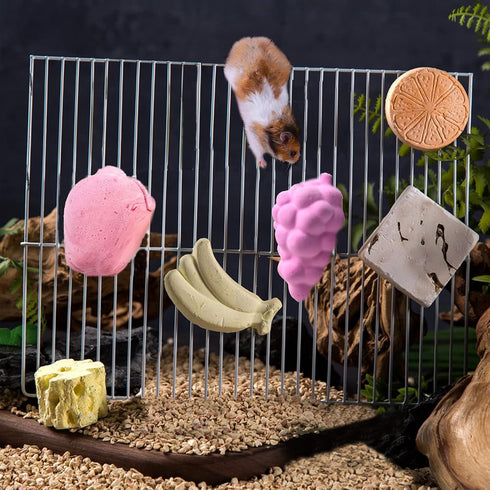 Tfwadmx Lava Block Chew Toys Teeth Grinding Pet Lava Block Calcium Stone for Chinchilla Hamster Mouse Squirrels and