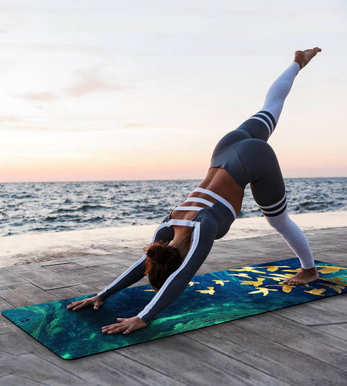 Non Slip Yoga Mat TPE Workout Mat - Thick Fitness Mats for Exercise, Yoga, Pilates, Floor Workouts