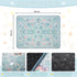 2 Pack (36"x48") Lahome Washable Reusable Pee Pads for Dogs - Blue Botanical Floral Puppy Pads, Super Absorbent