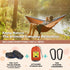 SZHLUX Double & Single Camping Hammock with 2 Tree Straps, Portable for Hiking, Backpacking, Outdoor, Beach, Orange/Grey