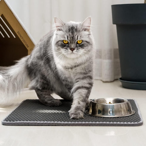 Cat Litter Trapping Mat, Honeycomb Double Layer Design, 46x26 / 35x24 / 30x22 / 24x16 inch, Urine and Water Proof